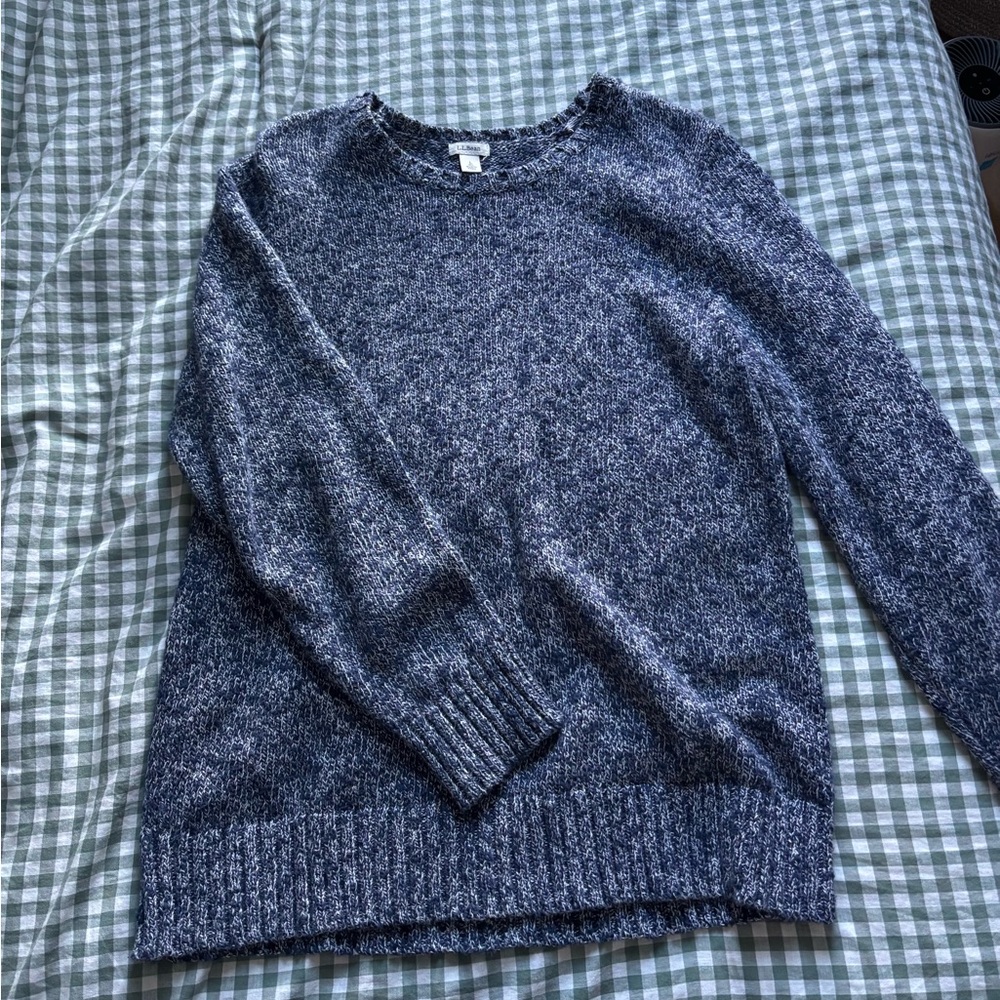 Navy LL Bean Crewneck Sweater